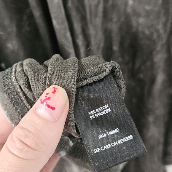 Torrid Hankerchief Super Soft Wash Olive Mini Skirt - Picture 5 of 5